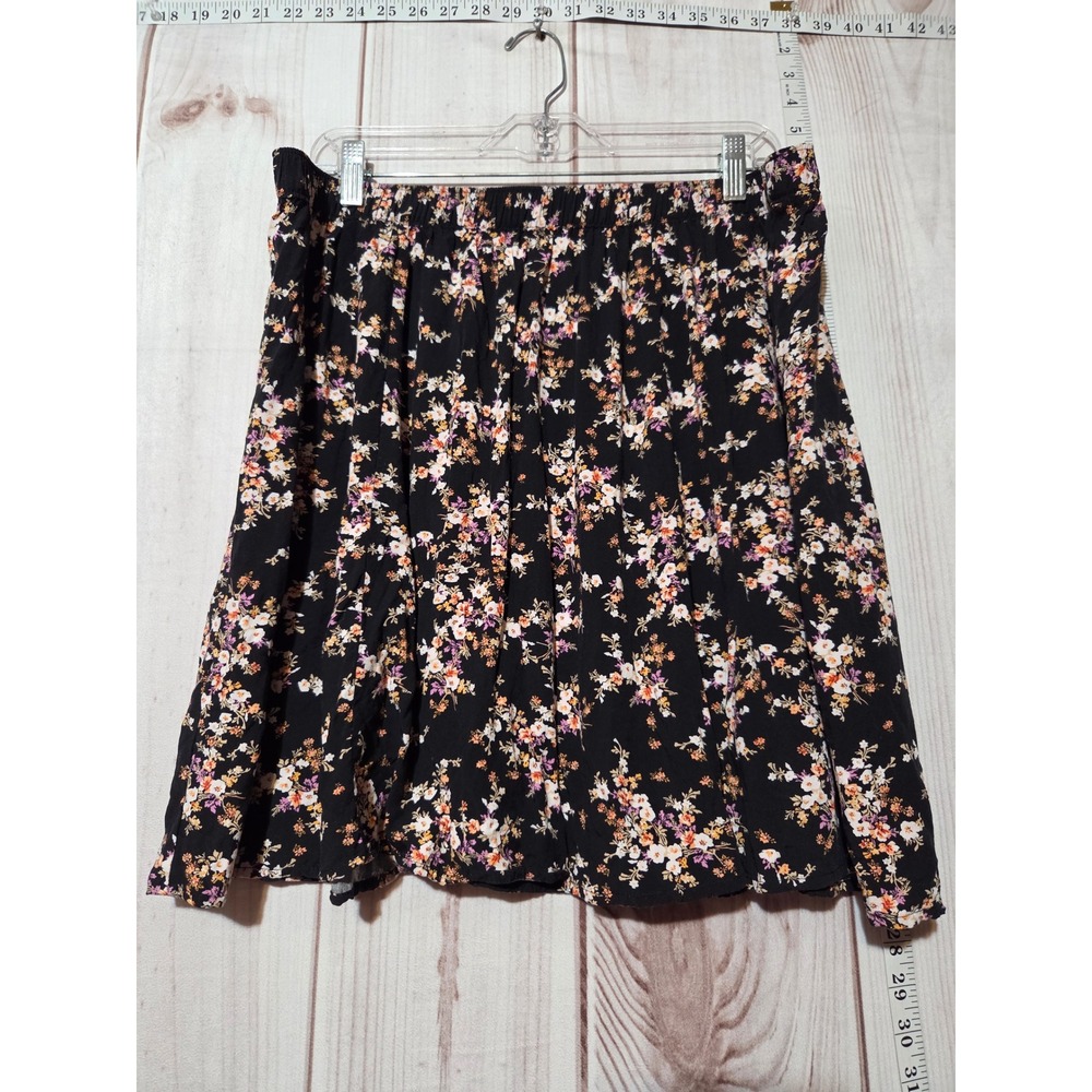 Old Navy Women's Floral Print Skirt Black Pink Orange‎ White XL